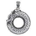 Ouroboros Silberanhänger Drache Futhark 925 Silber