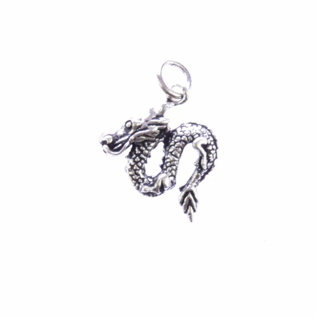 Drache massiver Silberanhänger Silberschmuck