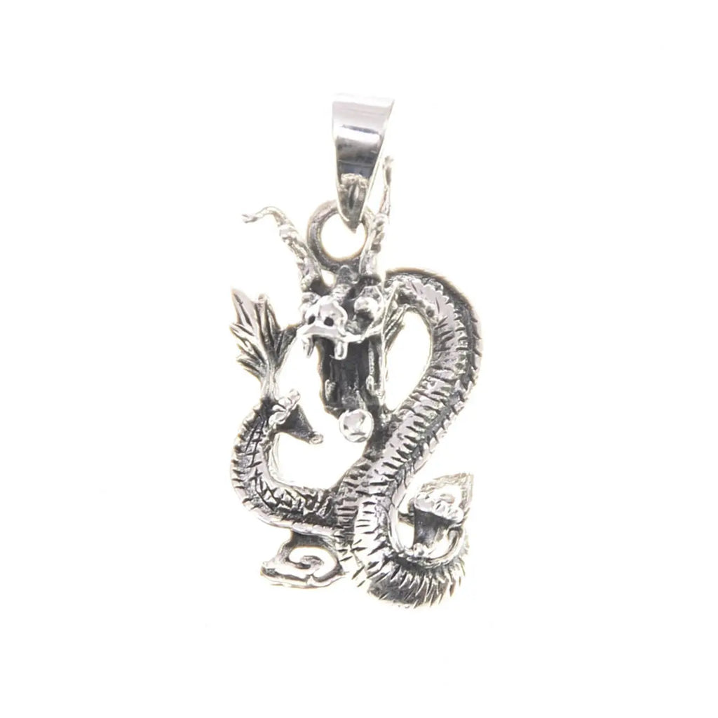 Drache massiver Silberanhänger Silberschmuck