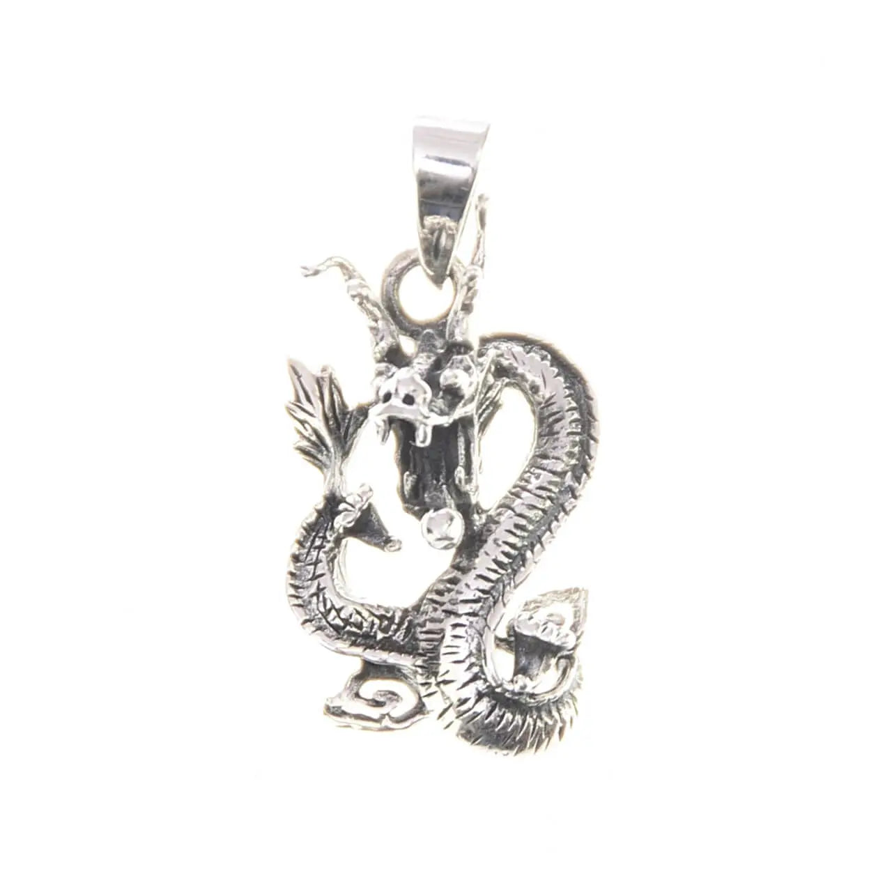 Drache massiver Silberanhänger Silberschmuck