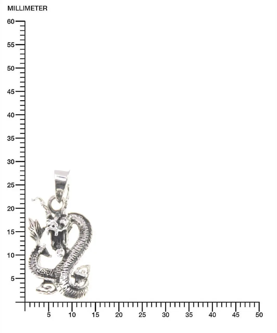 Drache massiver Silberanhänger Silberschmuck