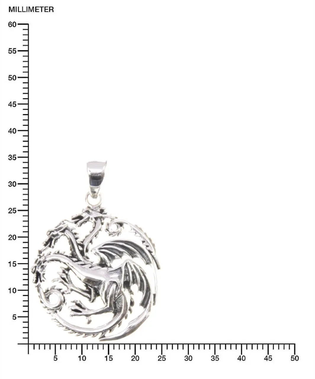 Dreiköpfiger Drache Silber Anhänger Hydra Silberschmuck