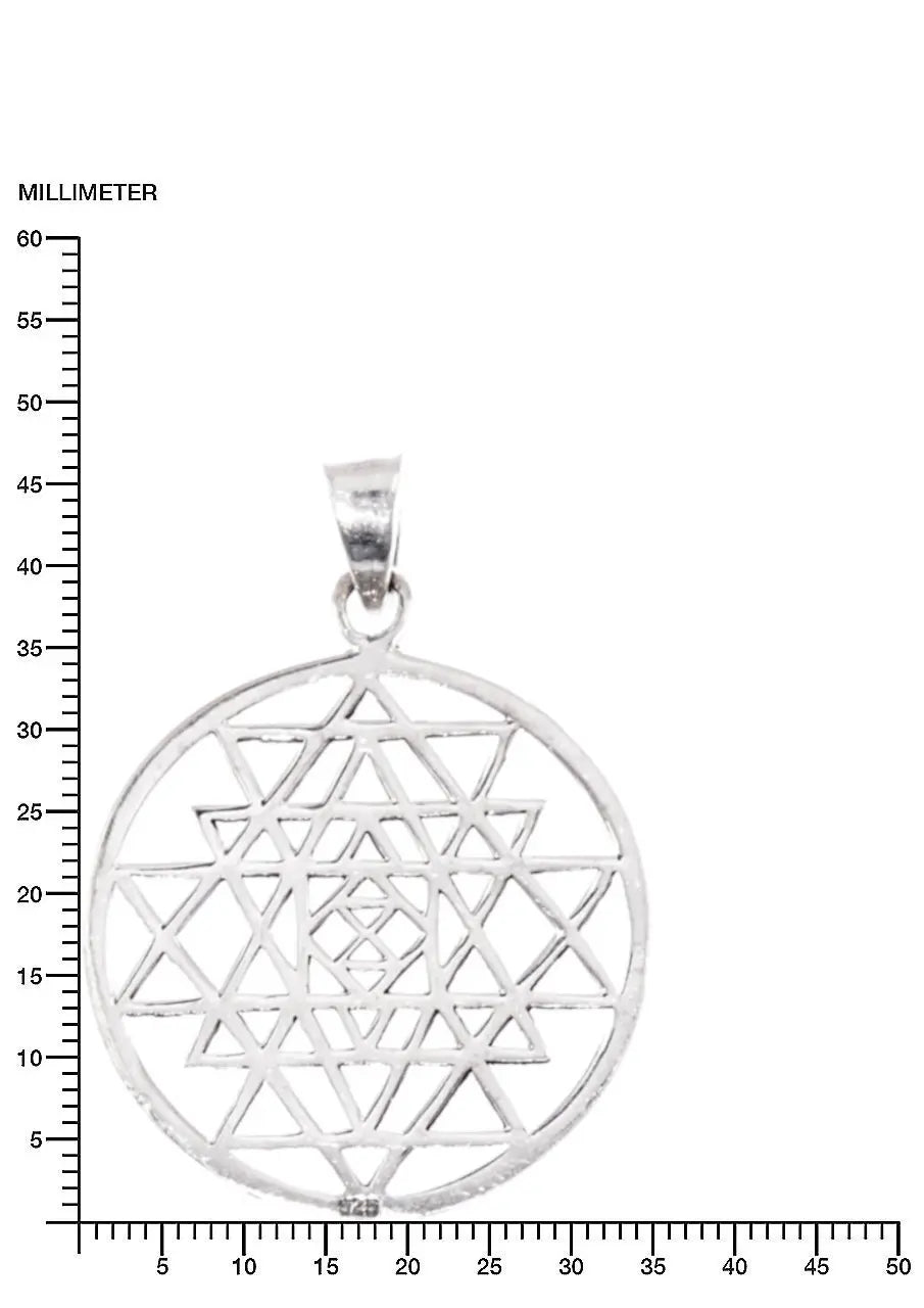 Sri Yantra Anhänger Silberschmuck