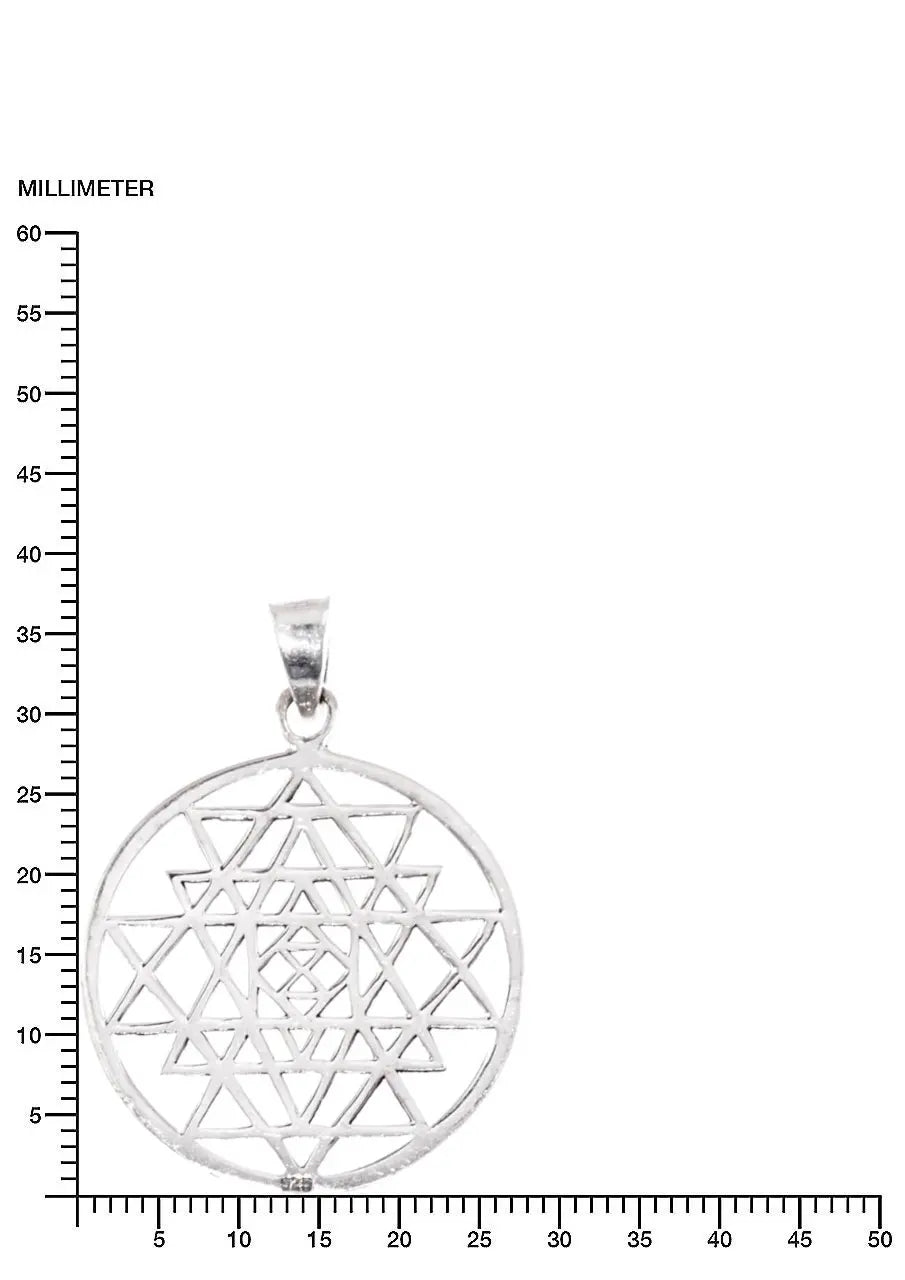 Sri Yantra Anhänger Silberschmuck