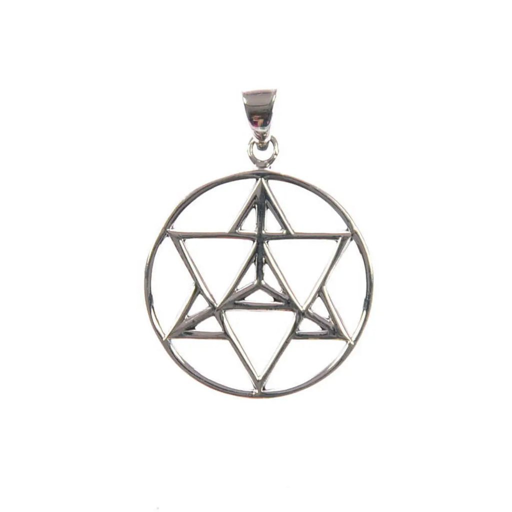 Metatrons Würfel 925 Silber Kettenanhänger Geometrischer Schmuck