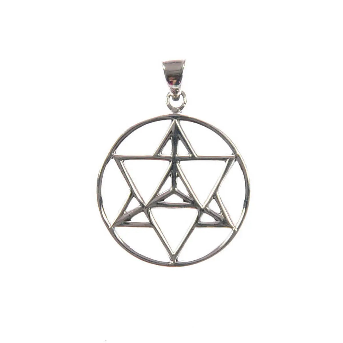Metatrons Würfel 925 Silber Kettenanhänger Geometrischer Schmuck