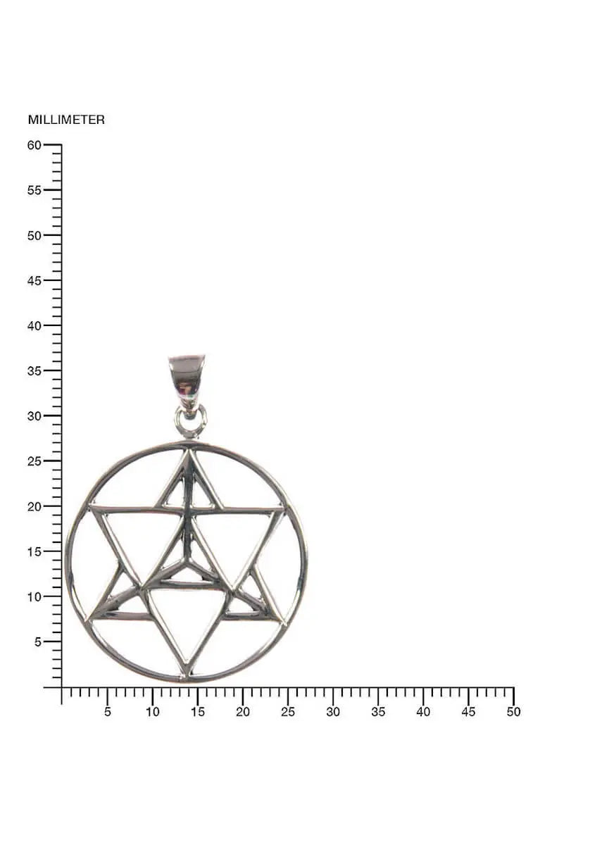 Metatrons Würfel 925 Silber Kettenanhänger Geometrischer Schmuck