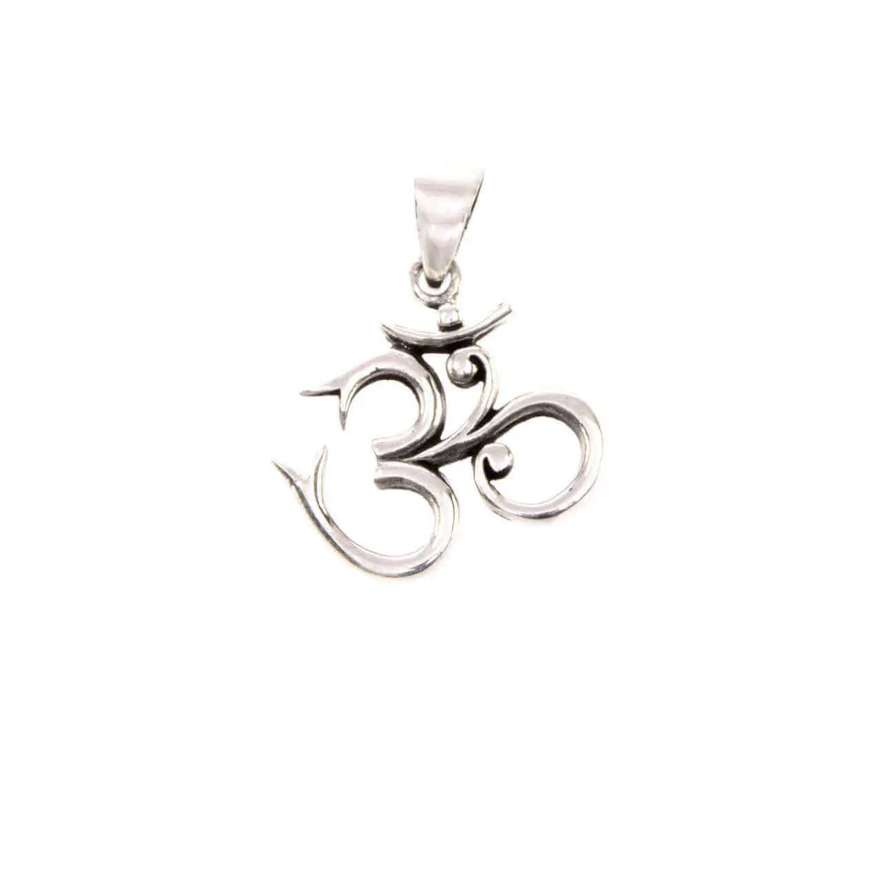 Om Silber Anhänger klares Design Goa Silberschmuck