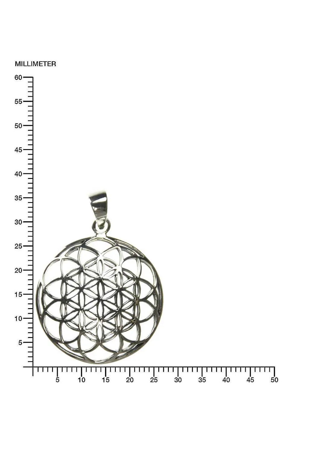 Blume des Lebens Anhänger Schmuck Silber