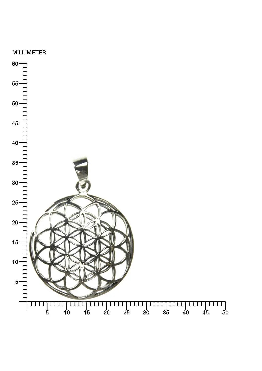 Blume des Lebens Anhänger Schmuck Silber