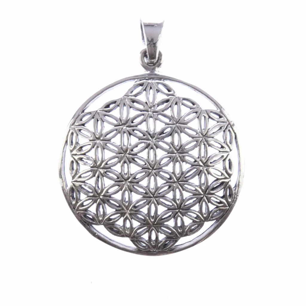 Blume des Lebens Silberanhänger offen Silberschmuck