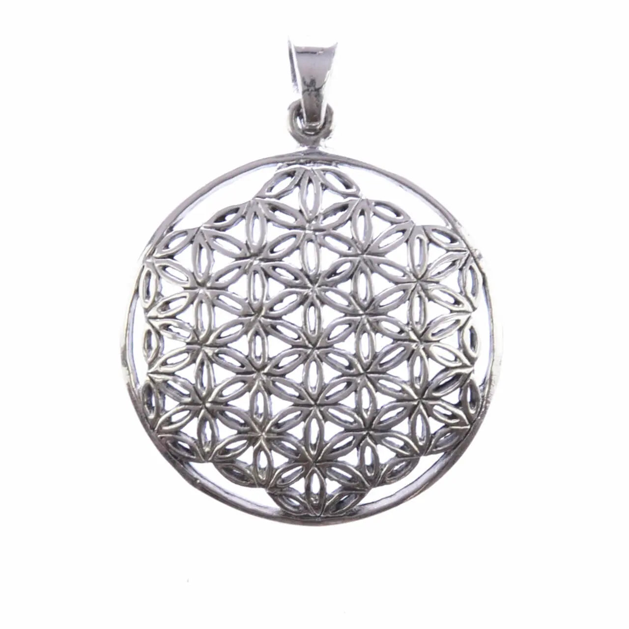 Blume des Lebens Silberanhänger offen Silberschmuck
