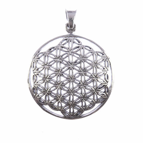 Blume des Lebens Silberanhänger offen Silberschmuck