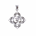 Om Silberanhänger mit Granat Edelstein Silber Ohm Aum