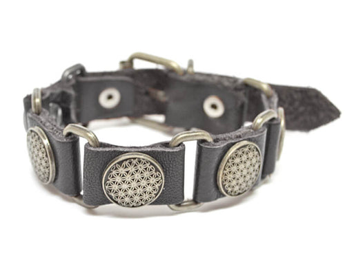 Blume des Lebens Armband Lederglieder Schmuck Rostock