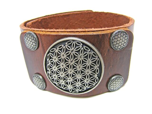 Blume des Lebens Lederarmband Modeschmuck Rostock