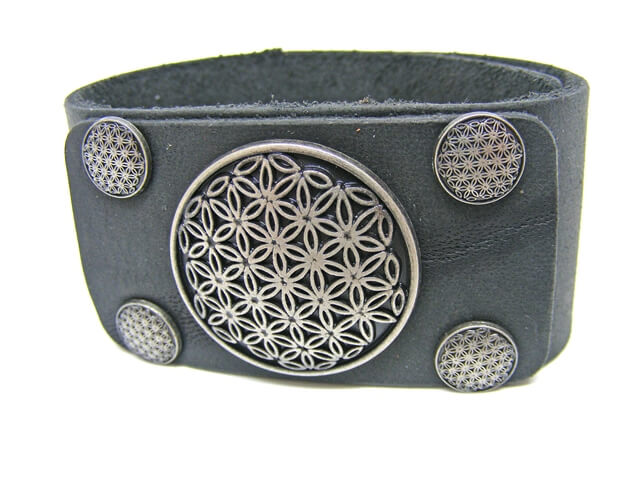 Blume des Lebens Lederarmband Modeschmuck Rostock