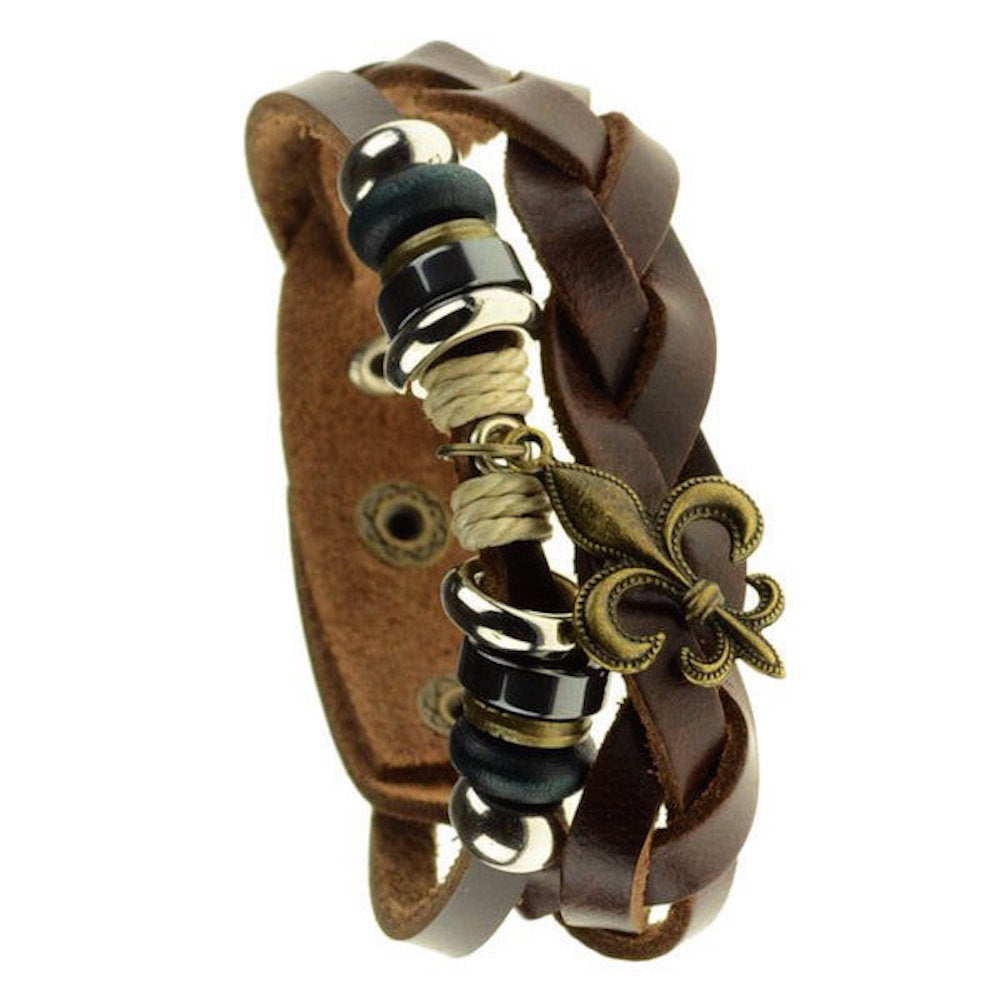 Lilie Lederarmband Schwertlilie