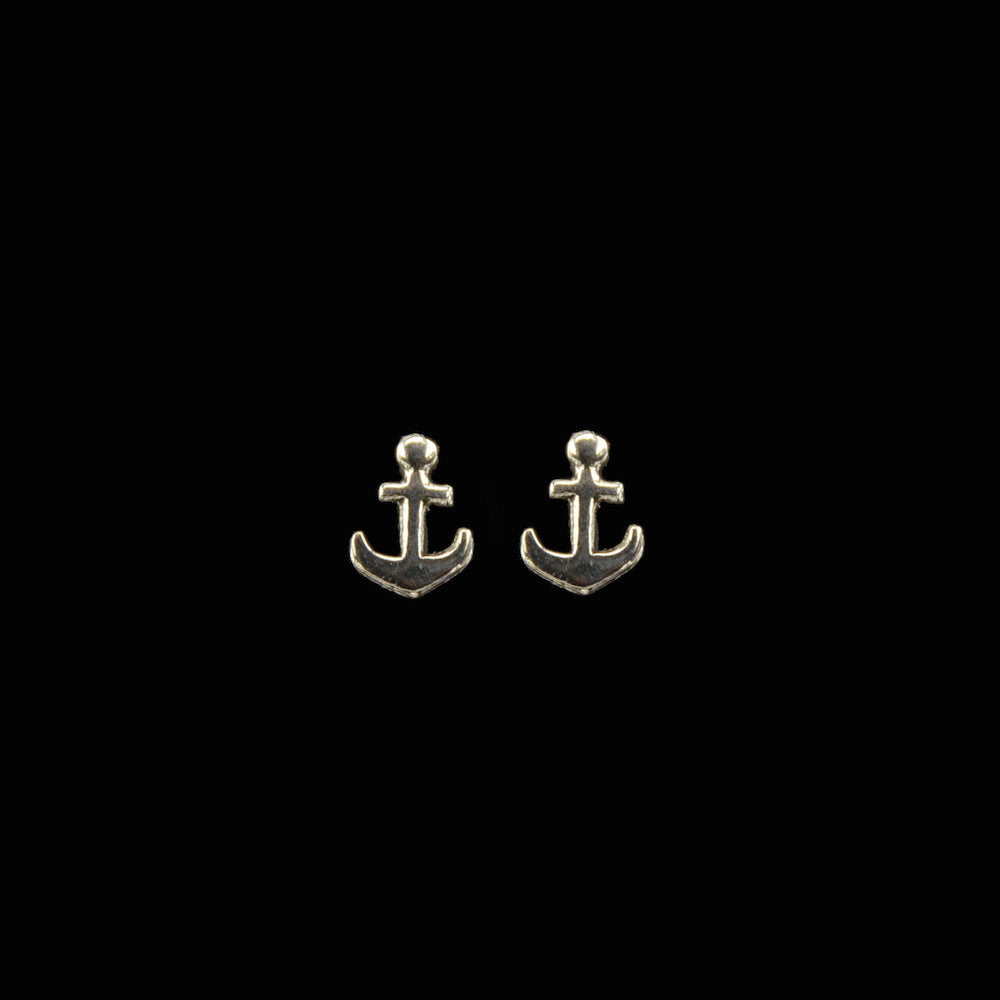 Silberohrstecker Anker Paar