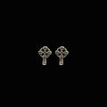 Keltisches Kreuz Silber-Ohrstecker Paar