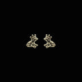Frosch-König Silberohrstecker Paar