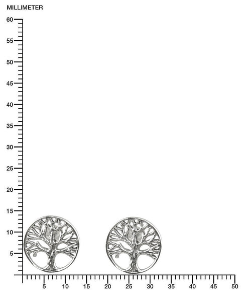 Baum Silber-Ohrstecker