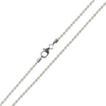 Silberkette Kordel 1,45 mm – 925 Silber Gedrehte Kordelkette mit Karabiner