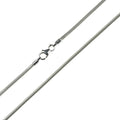 Schlangenkette 925 Silber – Rund & glatt Schlangenband Kette mit Karabiner
