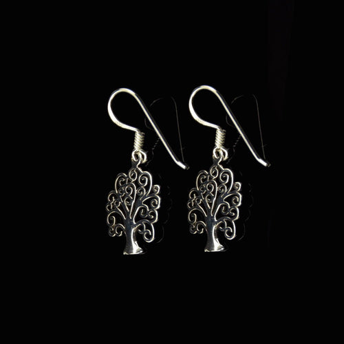 Baum Silber-Ohrringe Silberschmuck