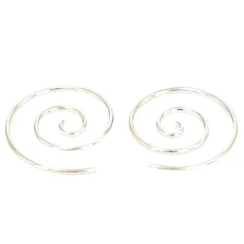 Spiralen Ohrringe 925 Silber – Minimalistisches Design ohne Verschluss