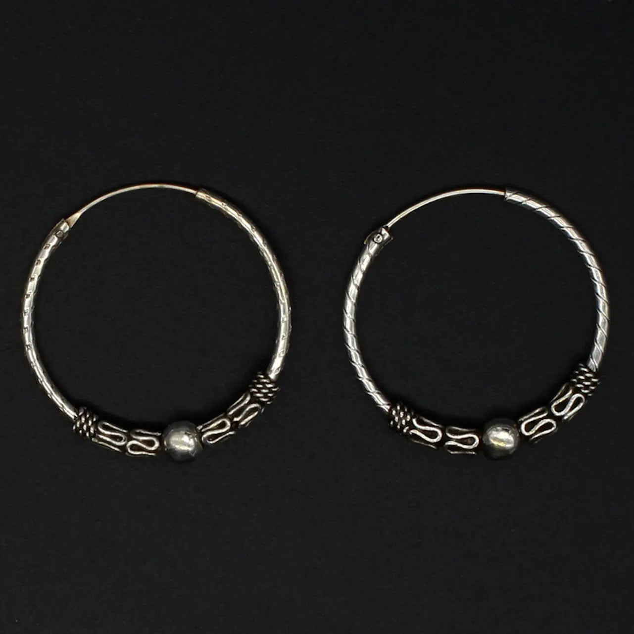 925 Sterling Silber Balicreole 24 mm Silber Ohrring Ohrschmuck