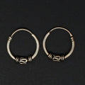 925 Sterling Silber Bali Creolen "Bemer" Echtsilber Ohrring Ohrschmuck