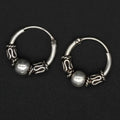 925 Sterling Silber Bali Creolen "Bamar" Echtsilber Ohrring Ohrschmuck