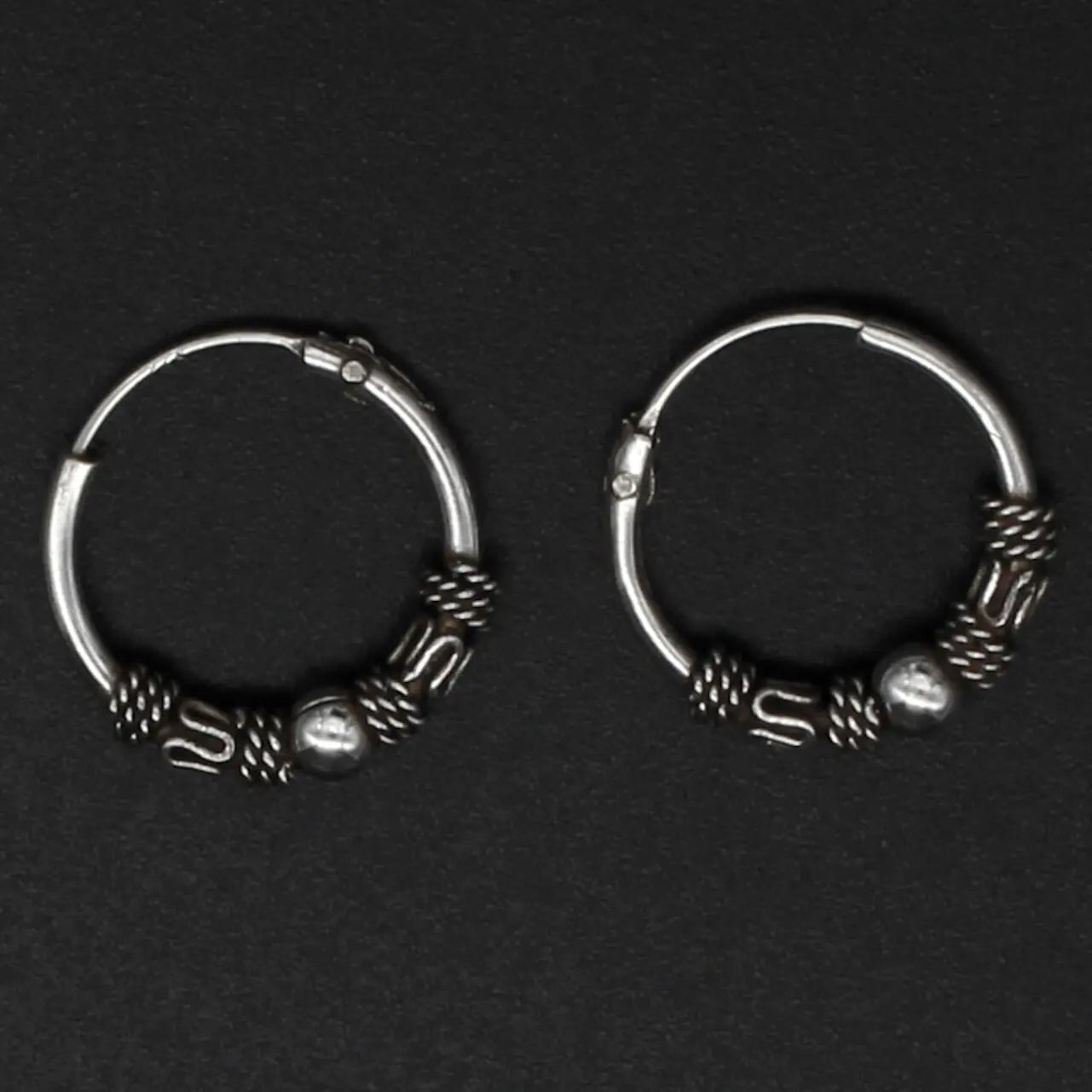 925 Sterling Silber Balicreole 13 mm Echtsilber Ohrring Ohrschmuck