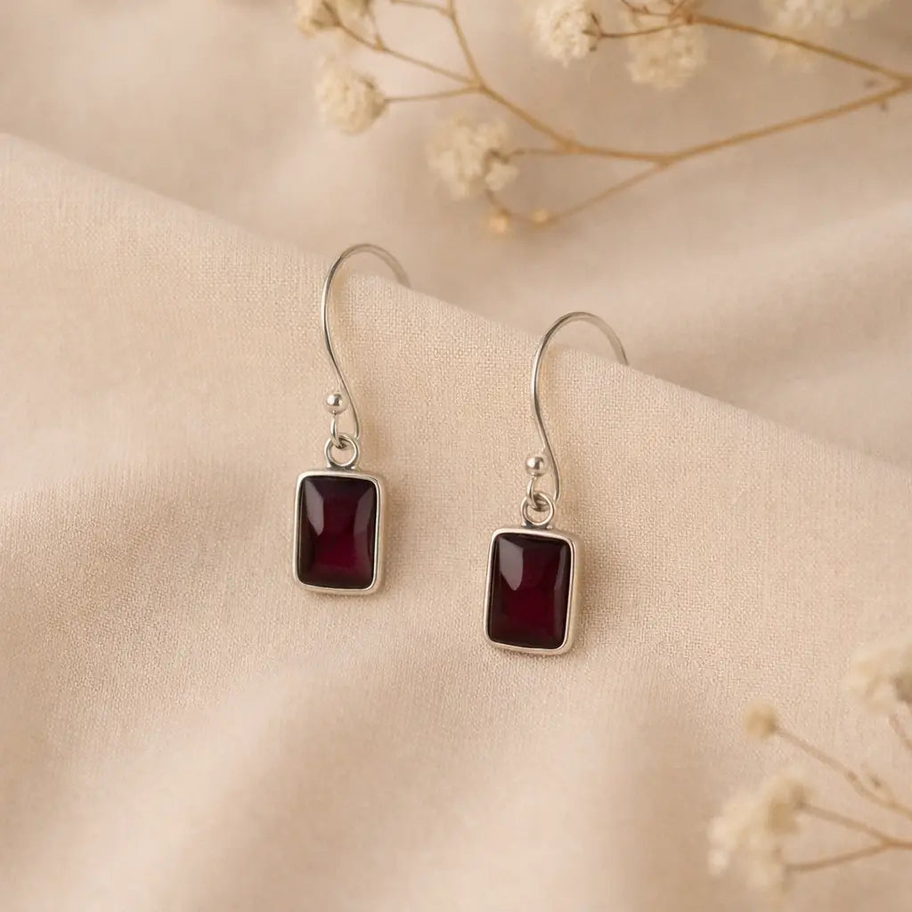 Granat Silberohrringe Silberschmuck