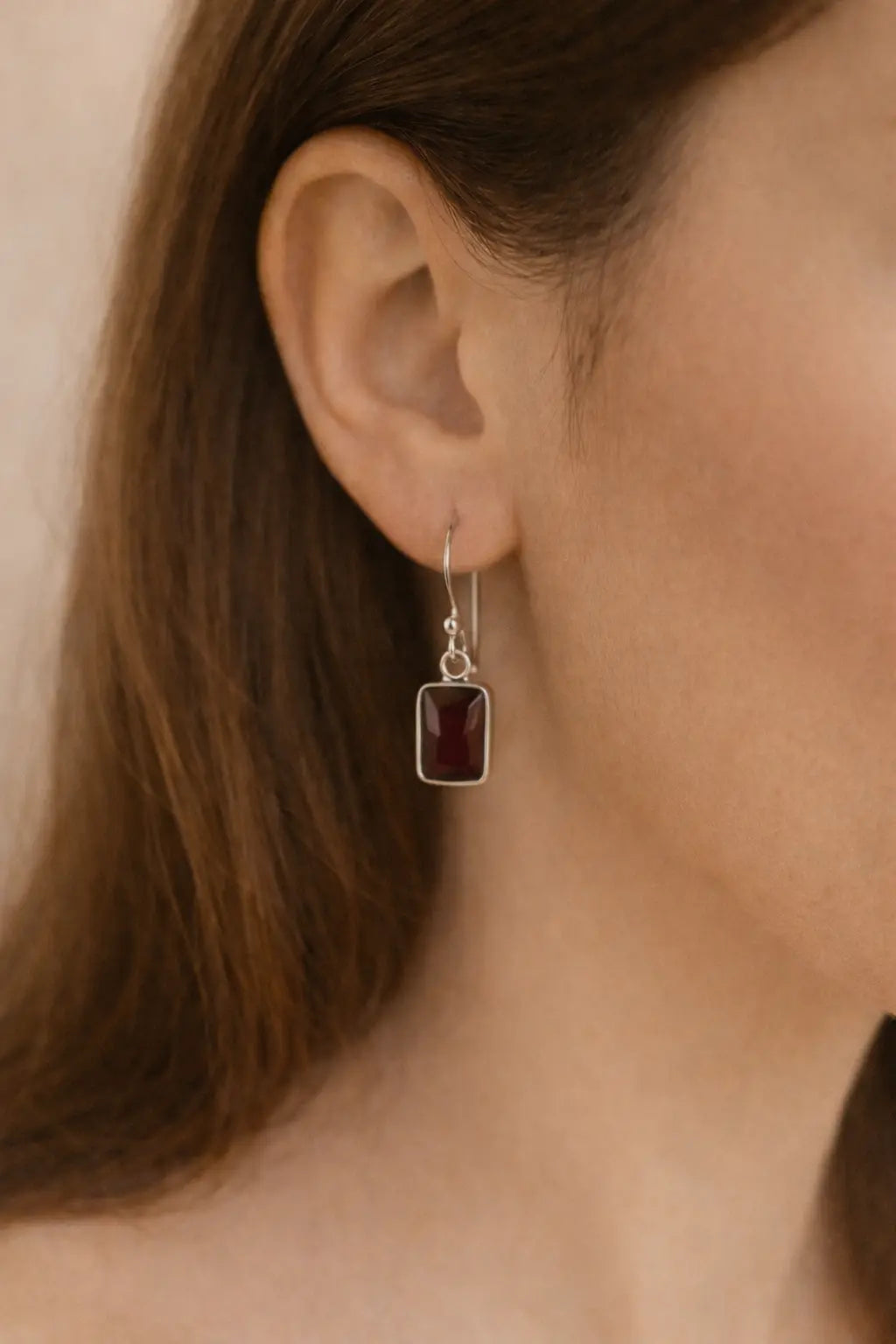 Granat Silberohrringe Silberschmuck