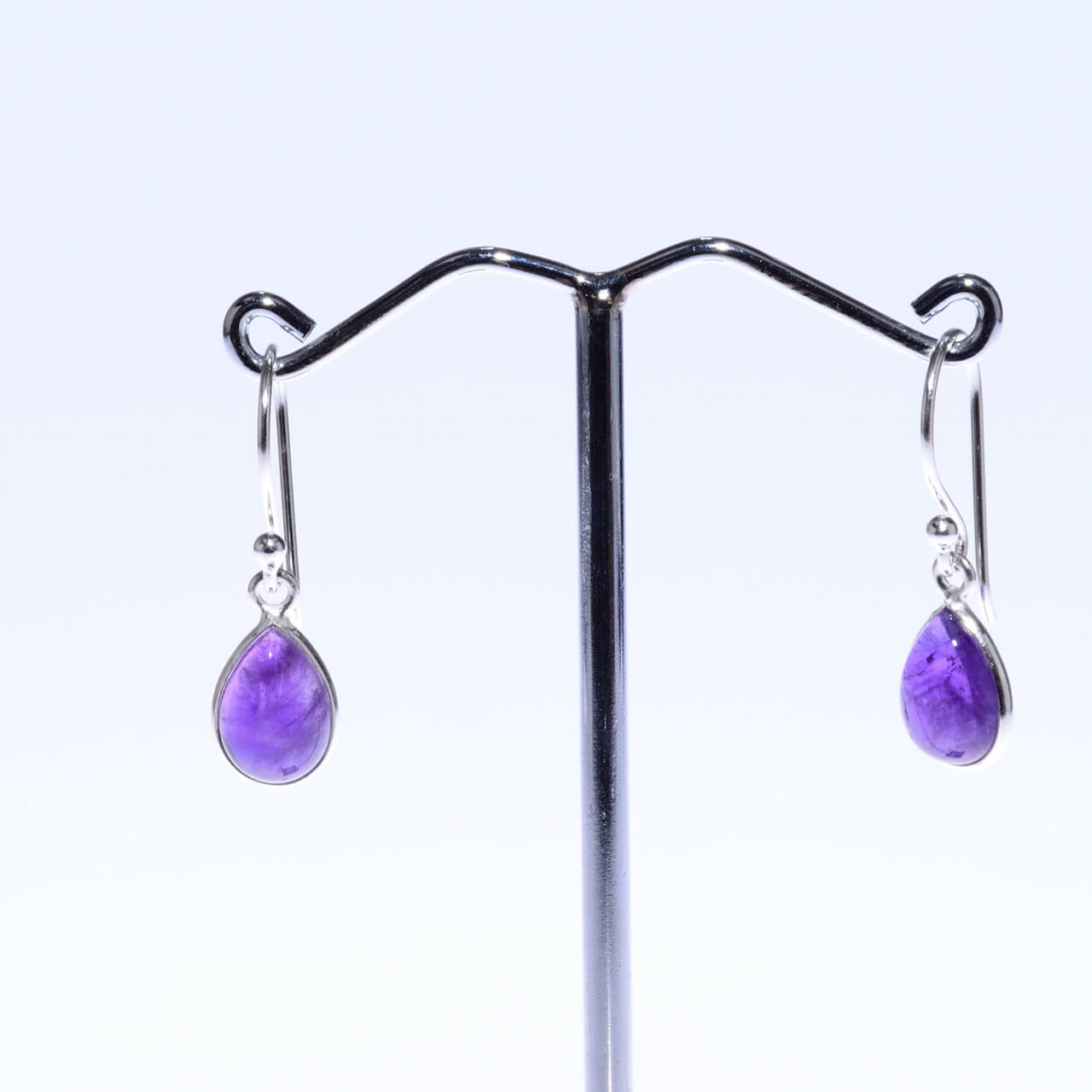 Amethyst Silberohrringe Tropfen Edelsteinohring Echtsilberohring