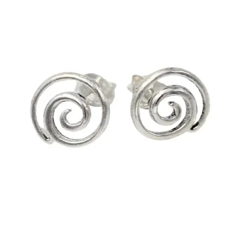 Silber Ohrstecker Spirale 925 – Glänzend & elegant 11 mm Paarweise Ohrschmuck