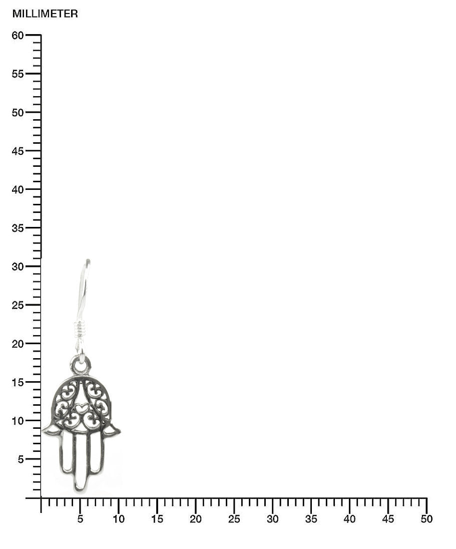 Hand der Fatima Silberohrringe