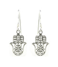 925 Silber Hand der Fatima Ohrringe