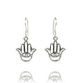 Hand der Fatima Ohrringe 925 Silber