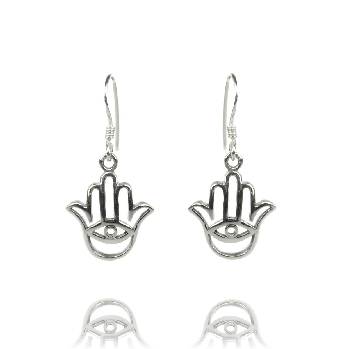 Hand der Fatima Ohrringe 925 Silber