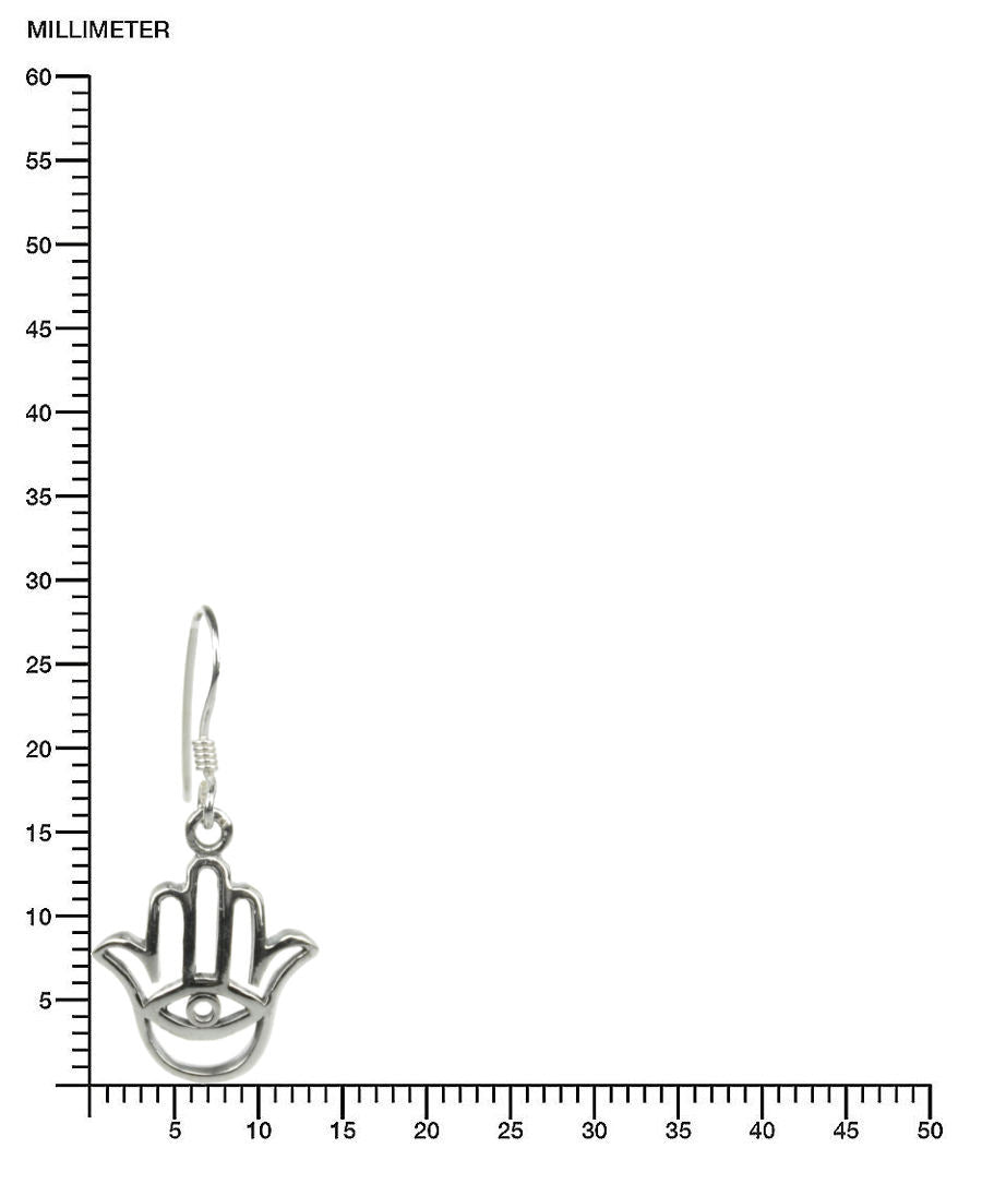 Hand der Fatima Ohrringe 925 Silber