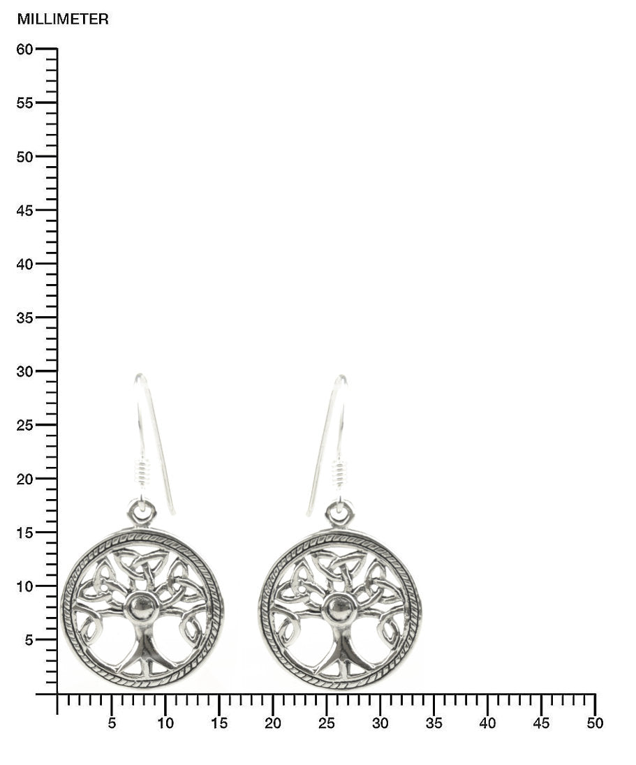 Keltischer Baum Silberohrringe