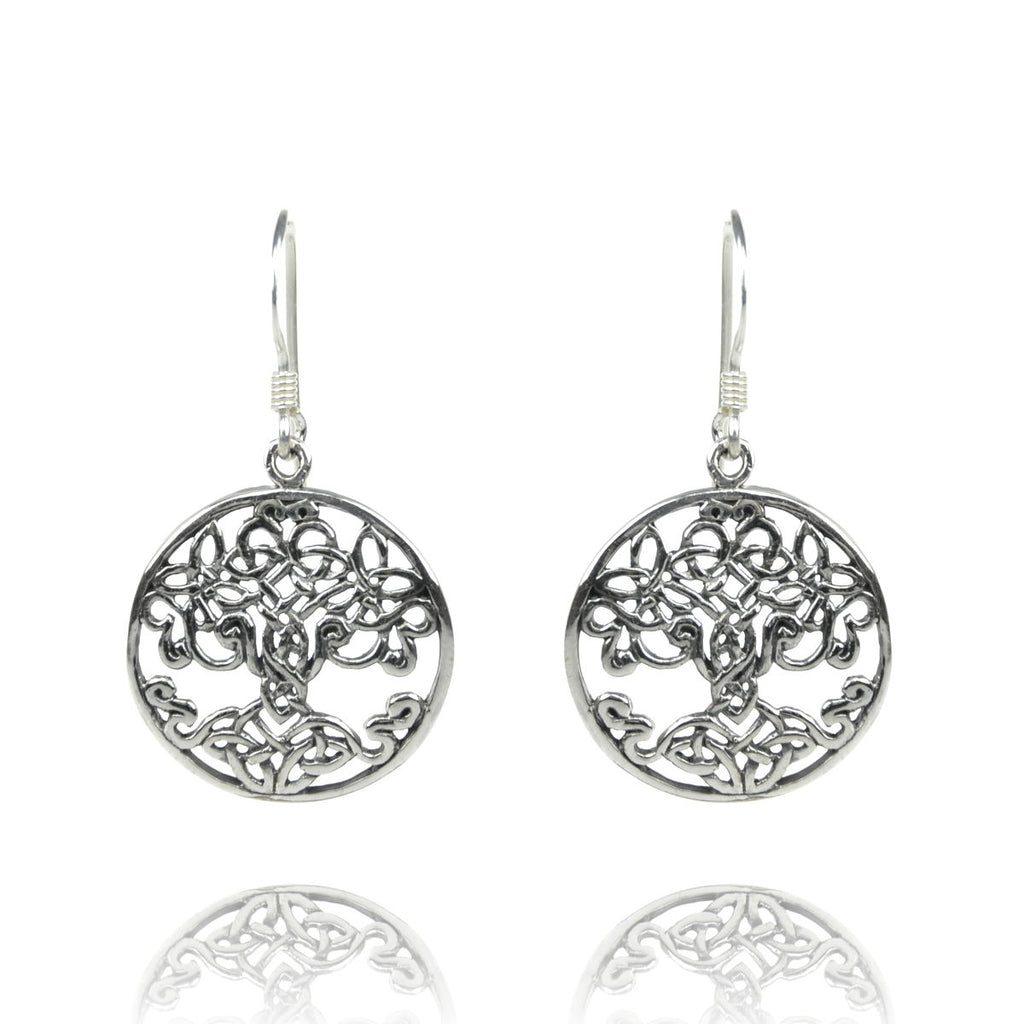 Keltische Ohrringe Lebensbaum Silberschmuck