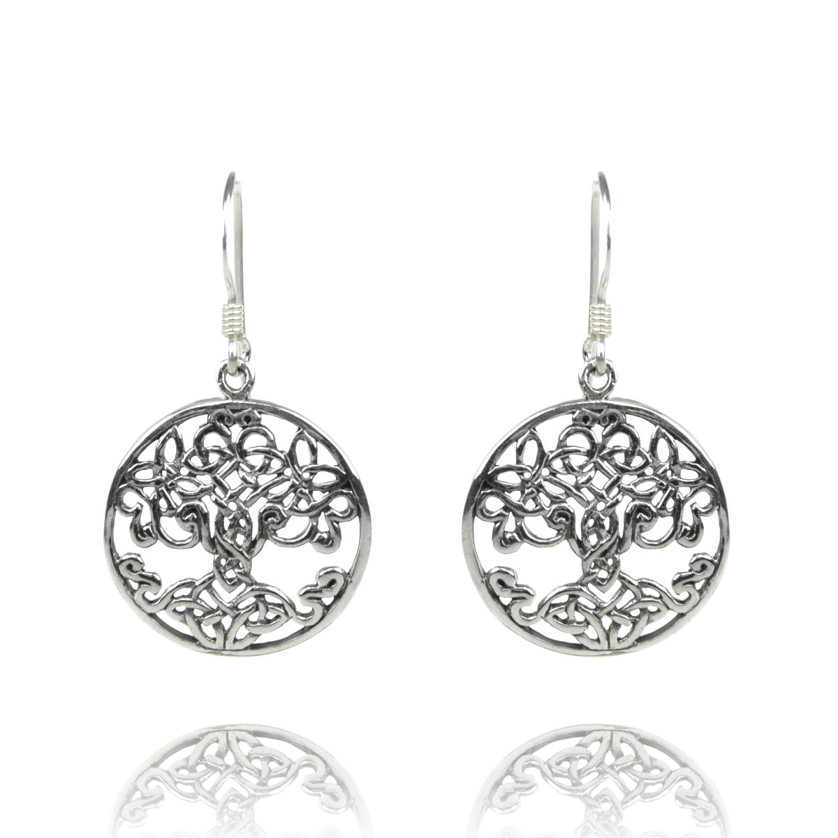 Keltische Ohrringe Lebensbaum Silberschmuck