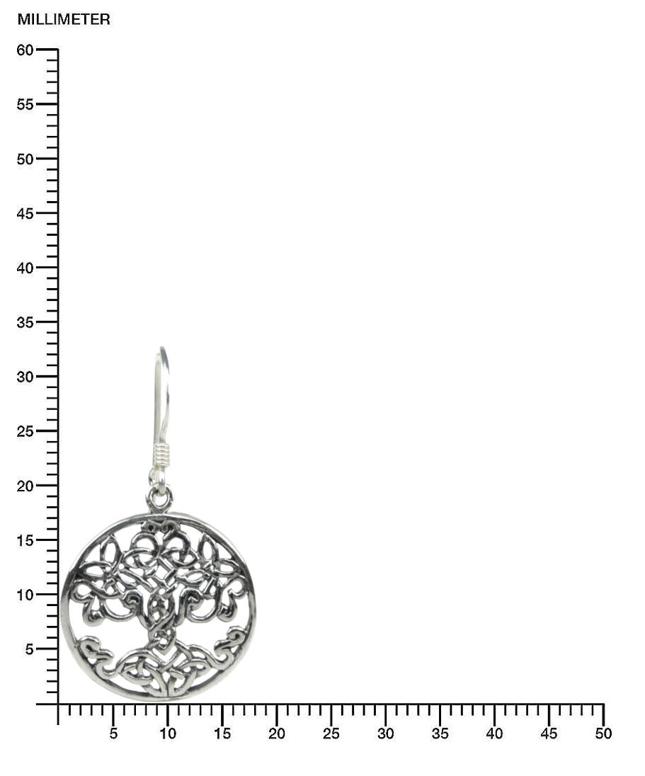 Keltische Ohrringe Lebensbaum Silberschmuck