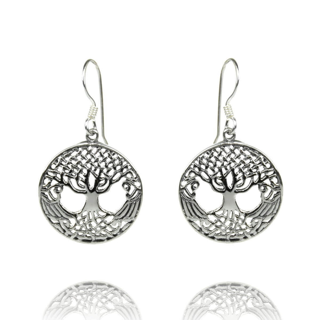 Yggdrasil keltischer Lebensbaum Ohrringe Silberschmuck