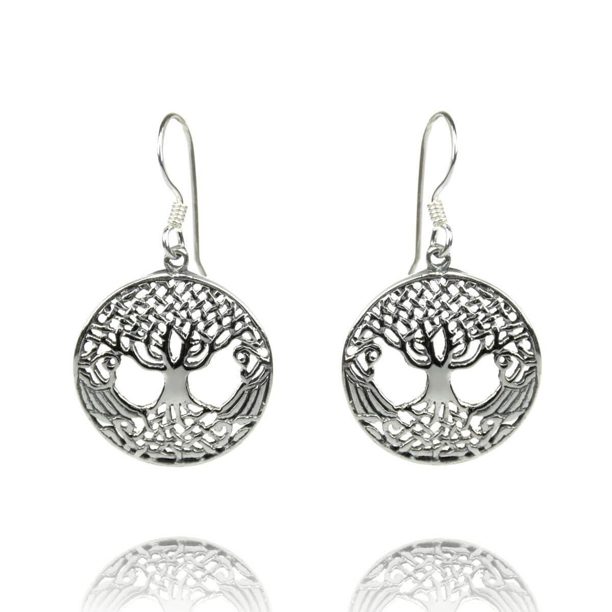 Yggdrasil keltischer Lebensbaum Ohrringe Silberschmuck