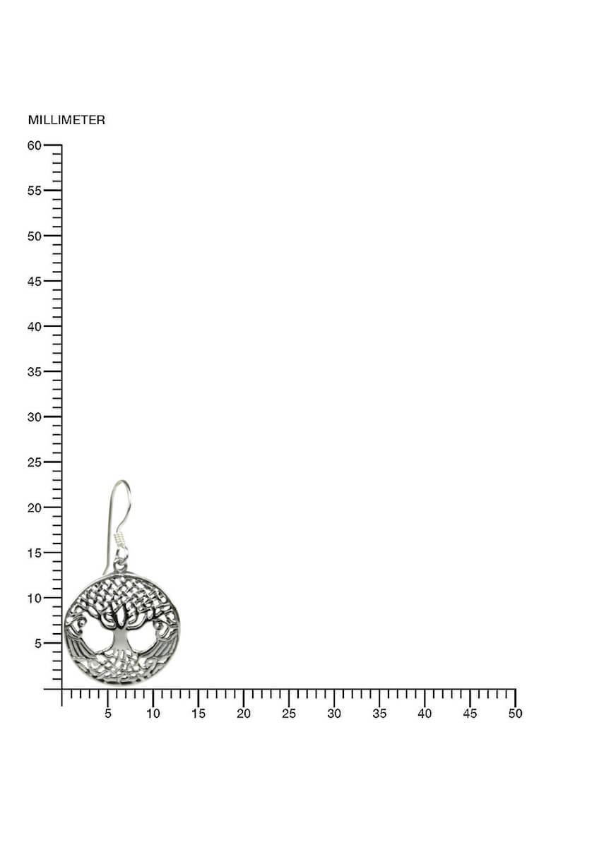 Yggdrasil keltischer Lebensbaum Ohrringe Silberschmuck